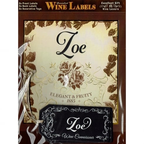 Mulberry Studios Personalised Wine Label Zoe