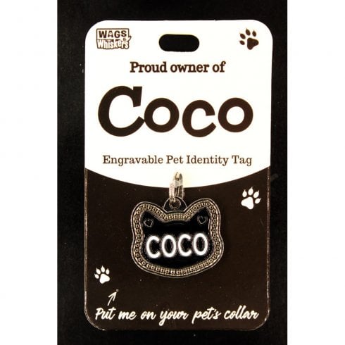 Wags & Whiskers Pet Cat Identity Tag – Coco 