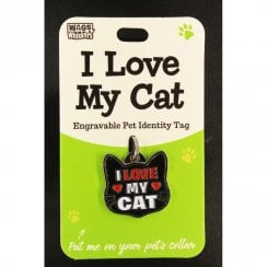 Pet Cat Identity Tag - I Love My Cat