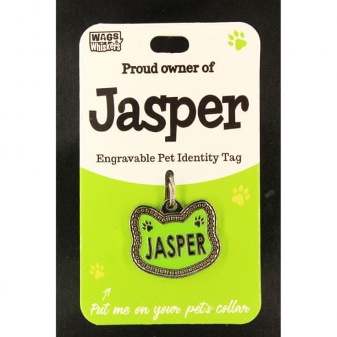 Wags & Whiskers Pet Cat Identity Tag - Jasper