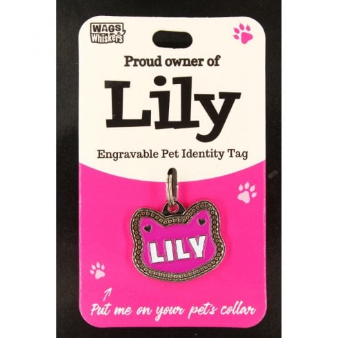 Wags & Whiskers Pet Cat Identity Tag - Lily