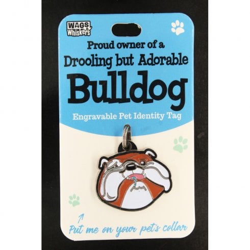 Wags & Whiskers Pet Identity Tag - Bulldog