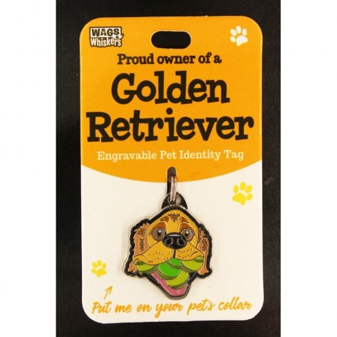 Wags & Whiskers Pet Identity Tag - Golden Retriever