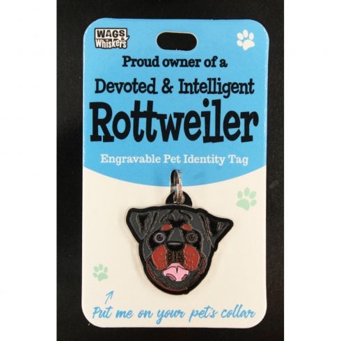 Wags & Whiskers Pet Identity Tag - Rottweiler