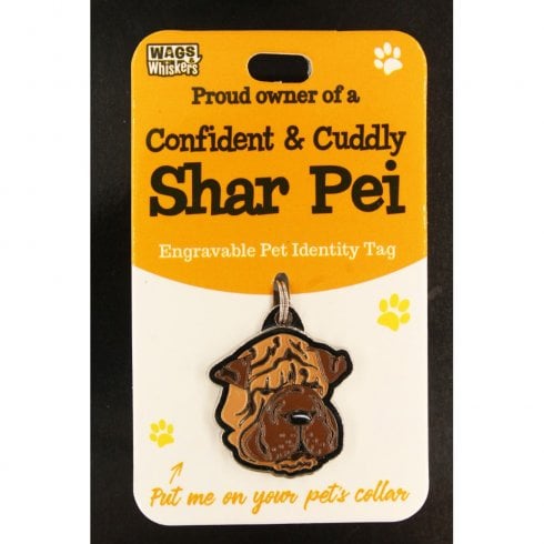 Wags & Whiskers Pet Identity Tag - Shar Pei