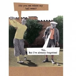 Riff Raff Funny Birthday Card - Men Playing Golf