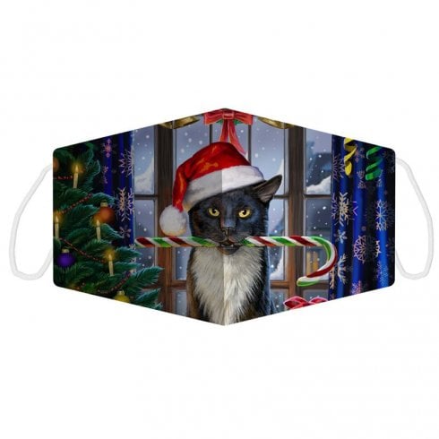 Puckator Christmas Krampuss Cat Face Covering - Large