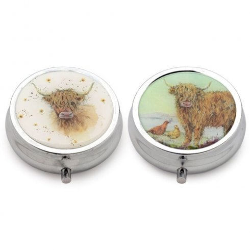 Puckator Jan Pashley Highland Cow Pill Box