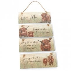 Slate Dougal Highland Cow Plaque