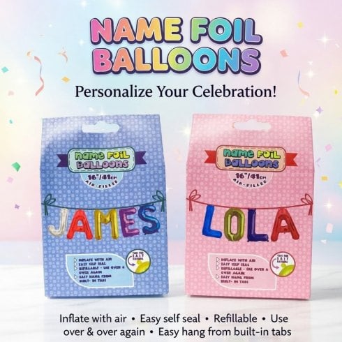 Royal County Products Name Foil Balloons