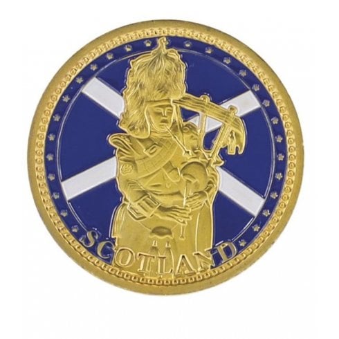 Scottish Souvenir Coin-Piper / Map