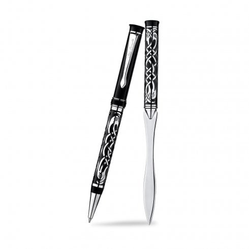 Sea Gems Celtic Bird Etched Pen & Knife Set