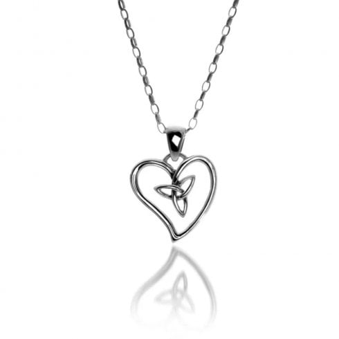 Sea Gems Heart with Celtic Trinity Knot Detail