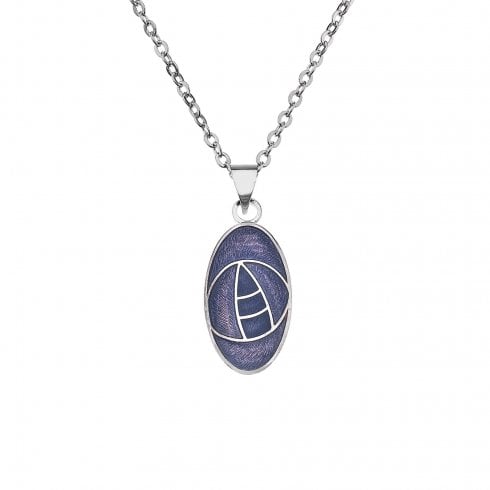 Sea Gems Mackintosh Oval Rose Necklace - Purple