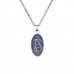 Mackintosh Oval Rose Necklace - Purple