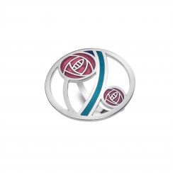 Mackintosh Scarf Ring - Roses & Bar - Red/Turquoise