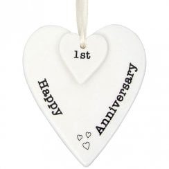 1st Anniversary Keepsake Hearts