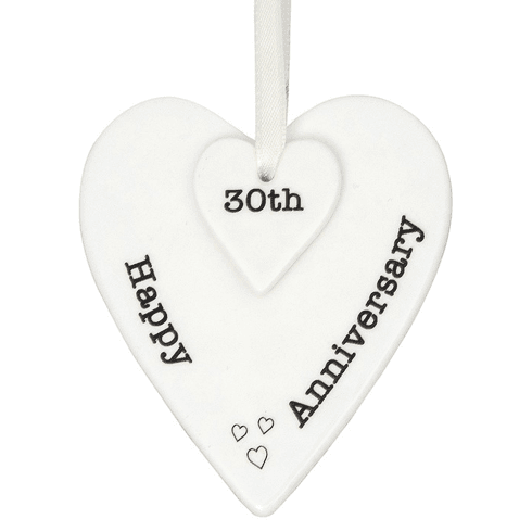 Shudehill Giftware 30th Anniversary Keepsake Hearts