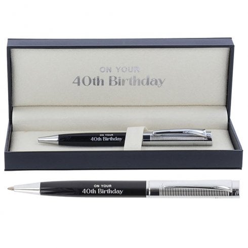 Shudehill Giftware Bridgewater 40th Birthday Ball Point Pen