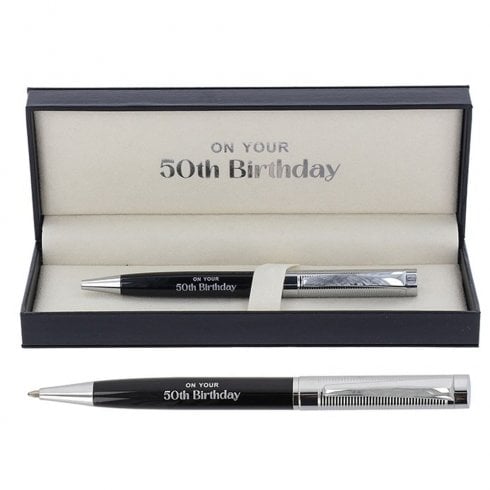 Shudehill Giftware Bridgewater 50th Birthday Ball Point Pen