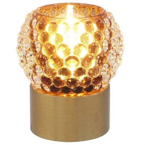 Shudehill Giftware Bronze Round Bead Luxe LED Lamp