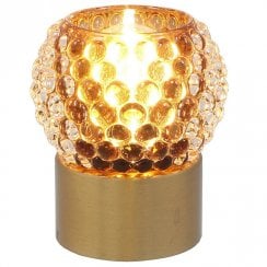 Bronze Round Bead Luxe LED Lamp