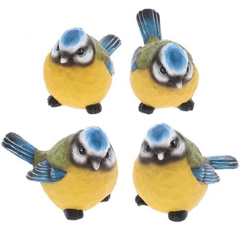 Shudehill Giftware Carved Look Blue Tit Ornament - Small