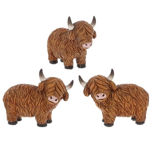 Shudehill Giftware Happy Highland Coo Standing Ornament
