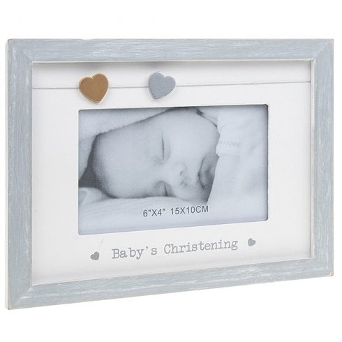 Shudehill Giftware Heart Strings Frame 6 x 4 - Christening