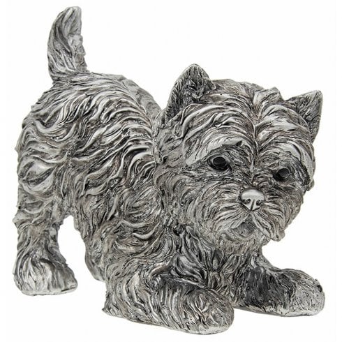 Shudehill Giftware Large Silver Westie Ornament - Playing