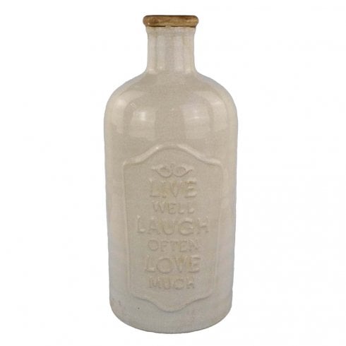 Shudehill Giftware Live Laugh Love Apothecary Bottle Vase
