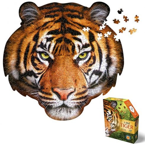 Shudehill Giftware Madd Capp I am Tiger, 550 Piece Animal Shaped Jigsaw