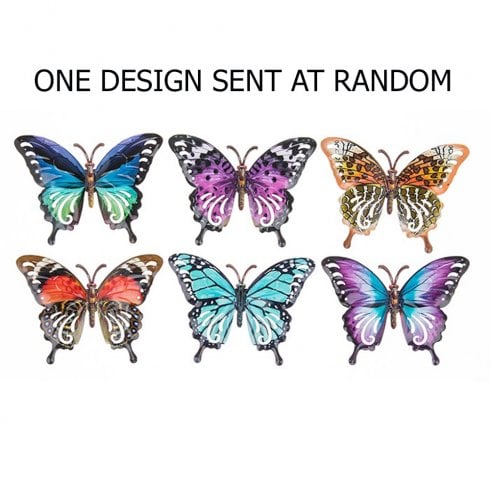 Shudehill Giftware Metallic Small Butterfly Wall Art Ornament - RANDOM DESIGN