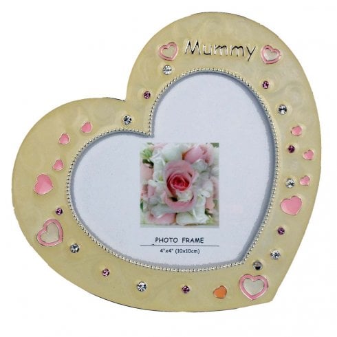 Shudehill Giftware Pearl Pastel Heart Mummy Photo Frame
