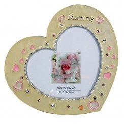 Pearl Pastel Heart Mummy Photo Frame