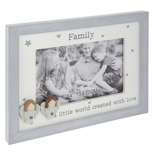 Shudehill Giftware Pebble Angel 6x4 Frame Family