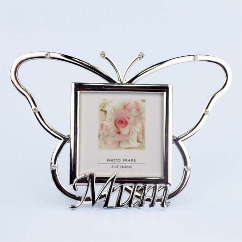 Shudehill Giftware Silver Mum Butterfly Photo Frame