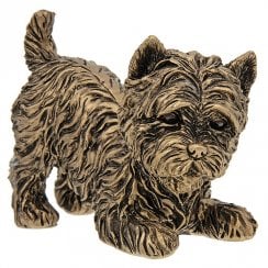 Small Bronze Westie Ornament - Playing