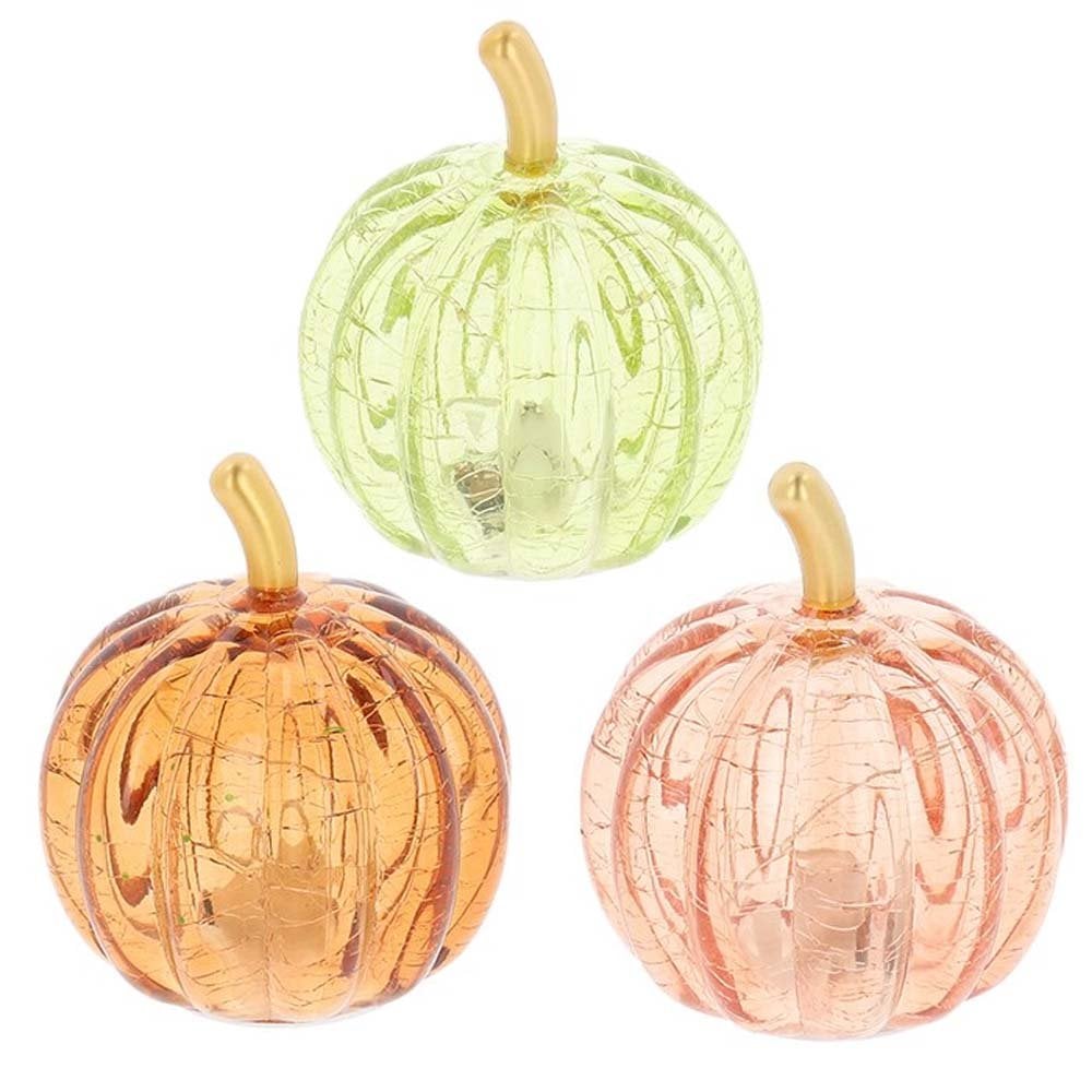Small Led Pumpkins Small Diamond Cut LED Pumpkin