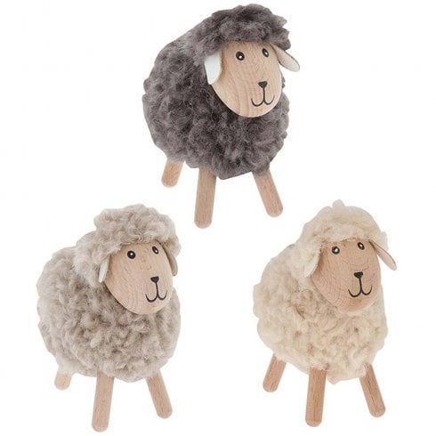 Shudehill Giftware Small Fluffy Flock Sheep Ornament