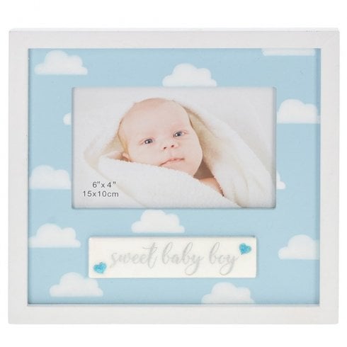 Shudehill Giftware Sparkle Art Baby Boy Frame 6 x 4