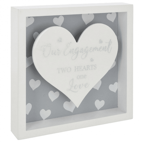 Shudehill Giftware Sparkle Art Heart Engagement Plaque