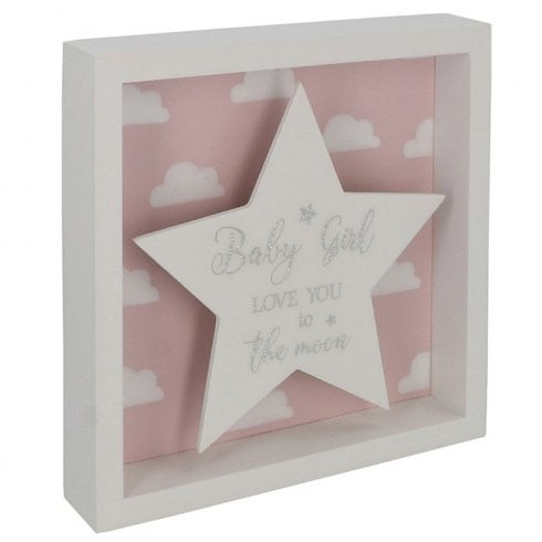 Shudehill Giftware Sparkle Art Star Baby Girl Plaque