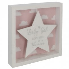 Sparkle Art Star Baby Girl Plaque