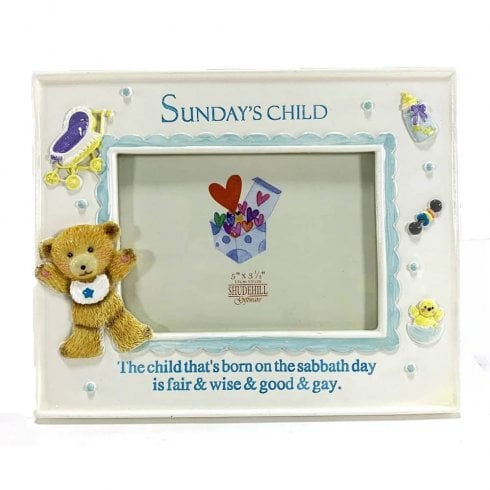 Shudehill Giftware Sunday's Child Ceramic Photo Frame