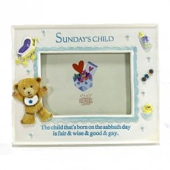 Sunday's Child Ceramic Photo Frame