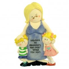 "Welcome to Grandma's" Hanging Wall Plaque