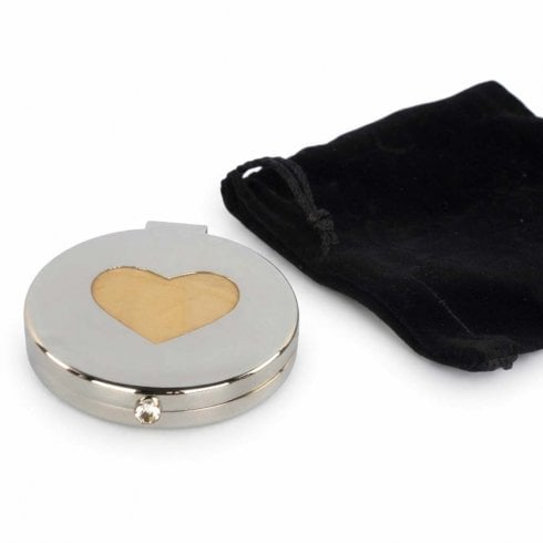 Silver Options Silver Flip Compact Mirror