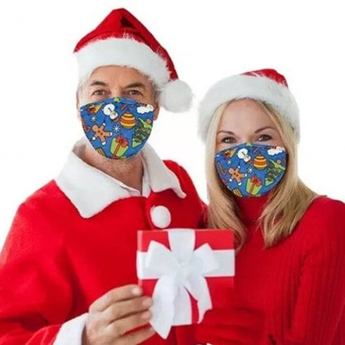 Snoozies Christmas Face Mask - Trees