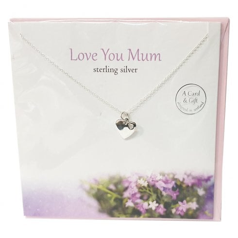 The Silver Studio Sterling Silver Pendant with Card - Love You Mum